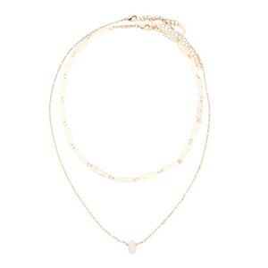 LUNA NORTE Green Mirror Chain Necklaces Set